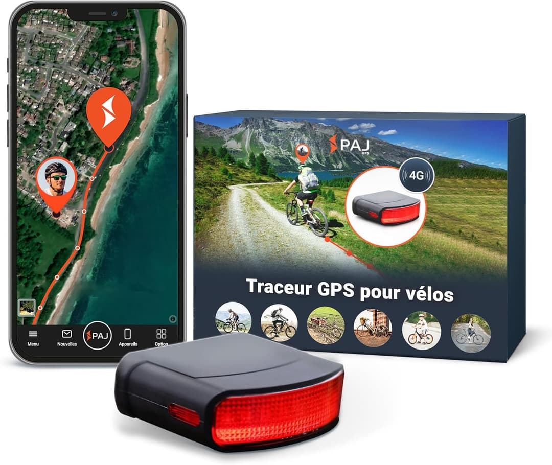 Avis PAJ Traceur GPS Vélo 4G avec feu arrière